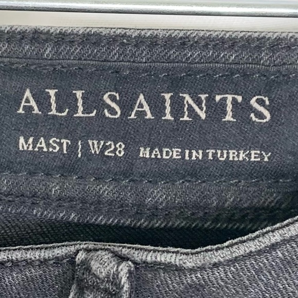 ALL SAINTS Black Skinny Jeans Size 28 - Picture 1 of 8